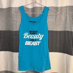 Beast Wear within every beauty is a beast tank top
